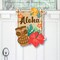 Big Dot of Happiness Tropical Luau - Hanging Porch Hawaiian Beach Party Outdoor Decorations - Front Door Decor - 1 Piece Sign
